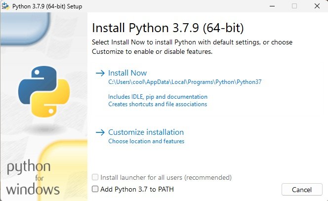 python 3.7 installation