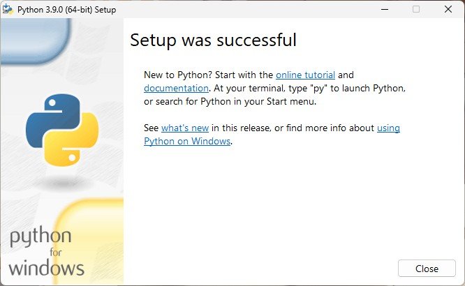 python 3.9 installation
