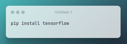 lstm tensorflow install command