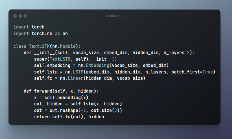lstm pytorch